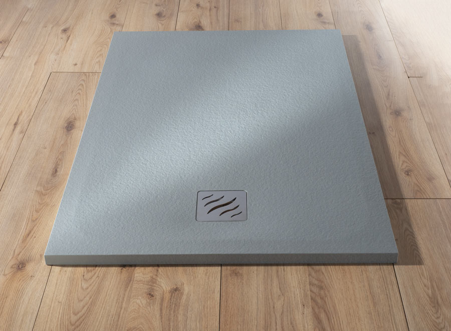 Piatto doccia rettangolare 90x120 colore grigio finitura pietra filo  pavimento
