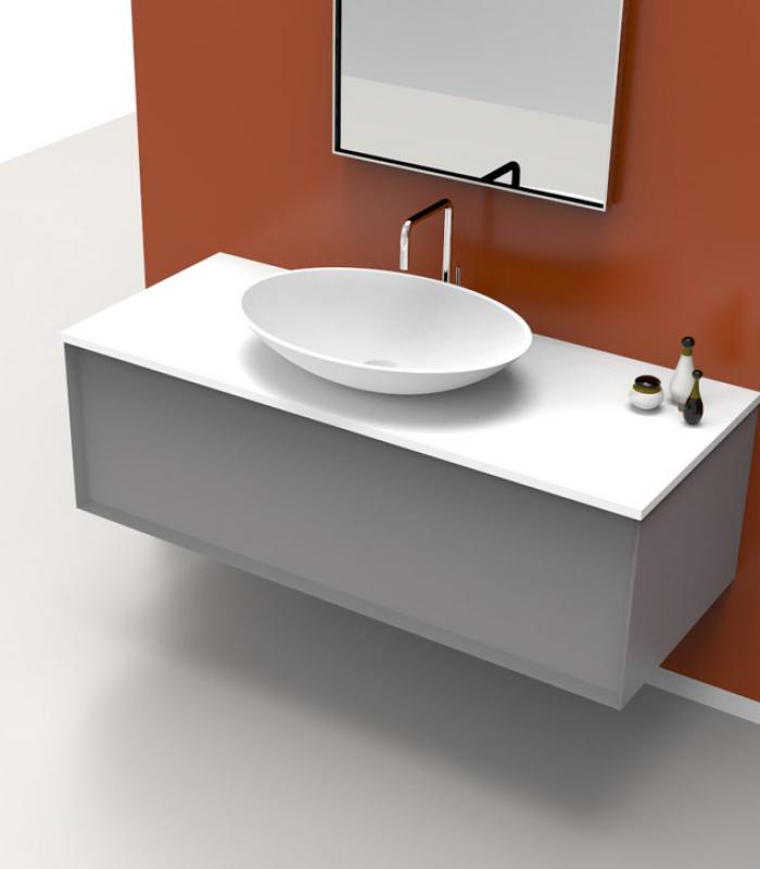 Mobile sottolavabo bagno 1 cassettone per lavabo da appoggio 