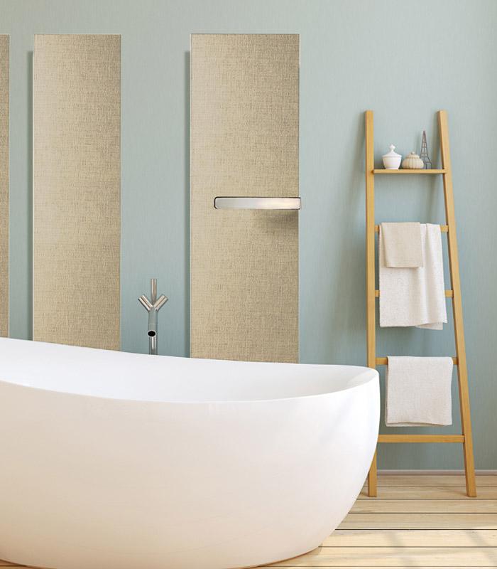 Termoarredo idraulico bagno di design Tela 30x180, colore bianco