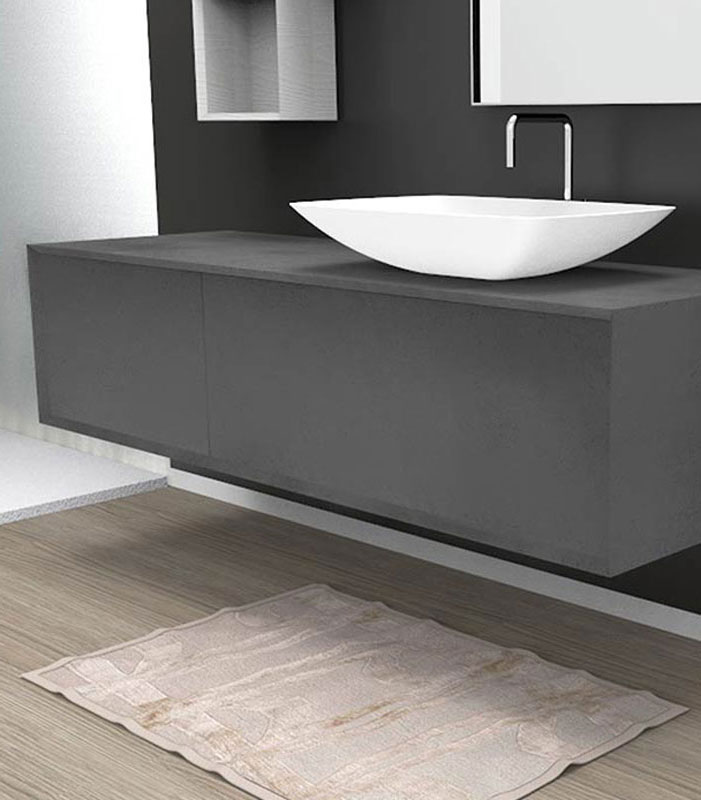 Mobile sotto lavabo sospeso con 1 + 1 cassettone