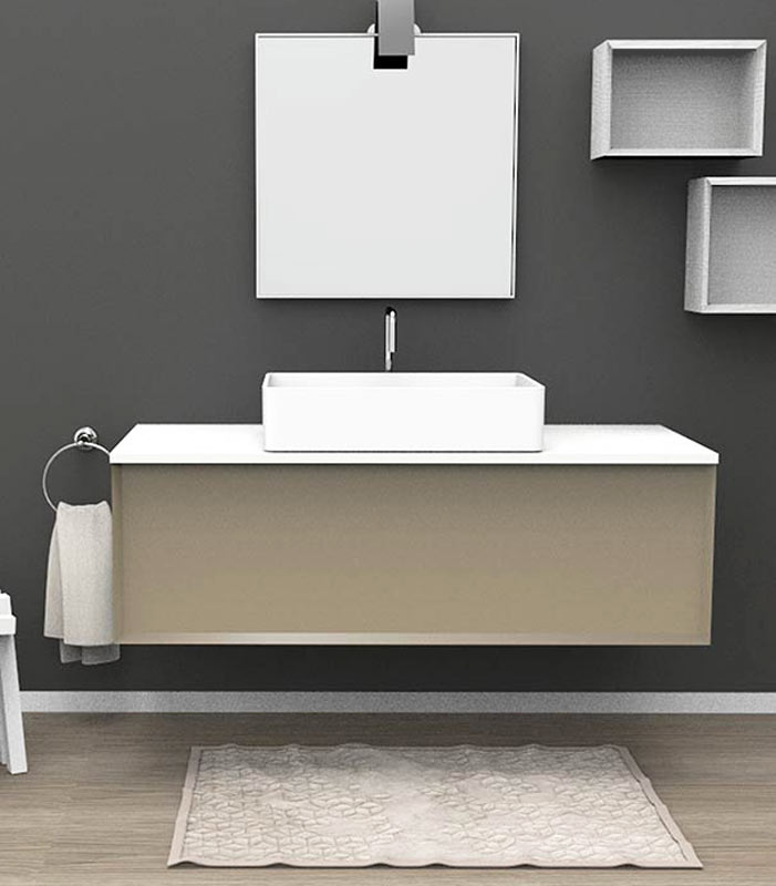 Mobile sottolavabo bagno 1 cassettone per lavabo da appoggio 