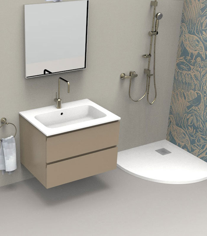 Mobile sottolavabo bagno sospeso per lavabo da incasso