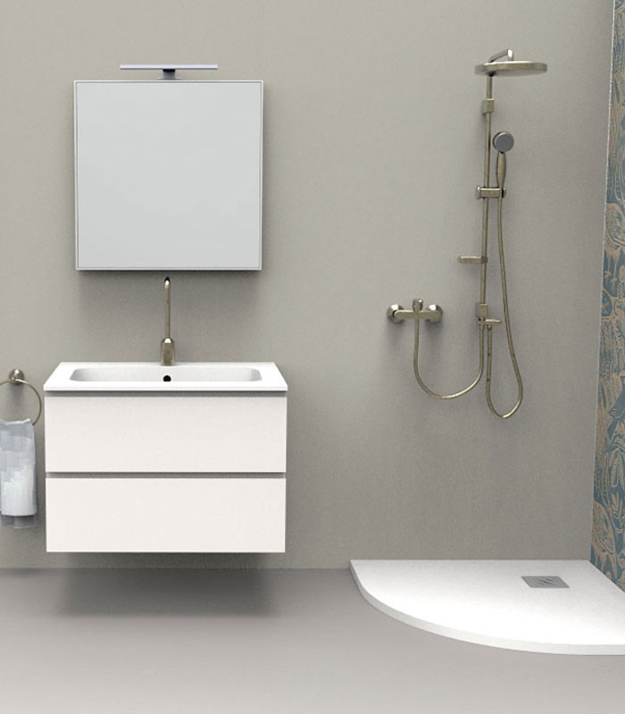 Mobile sottolavabo bagno sospeso per lavabo da incasso