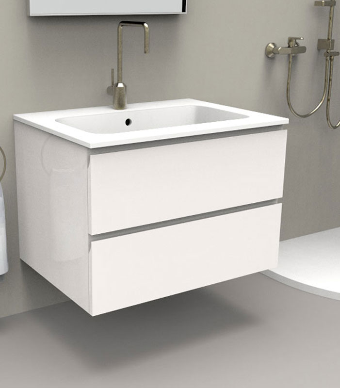 Mobile sottolavabo bagno sospeso per lavabo da incasso