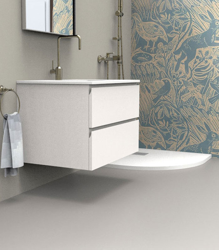 Mobile sottolavabo bagno sospeso per lavabo da incasso