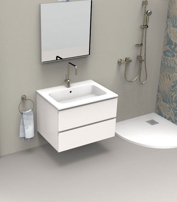 Mobile sottolavabo bagno sospeso per lavabo da incasso