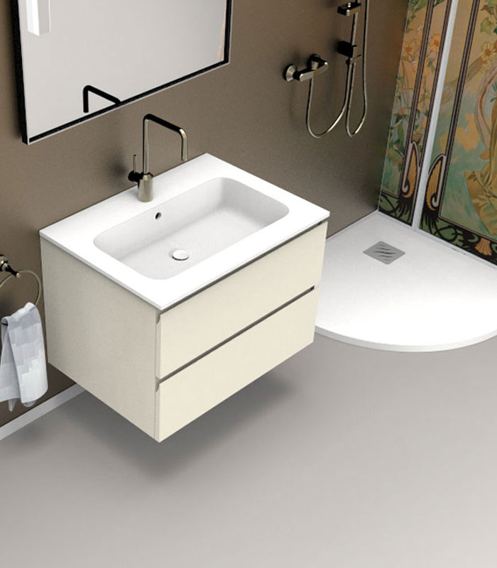Mobile sottolavabo bagno sospeso per lavabo da incasso