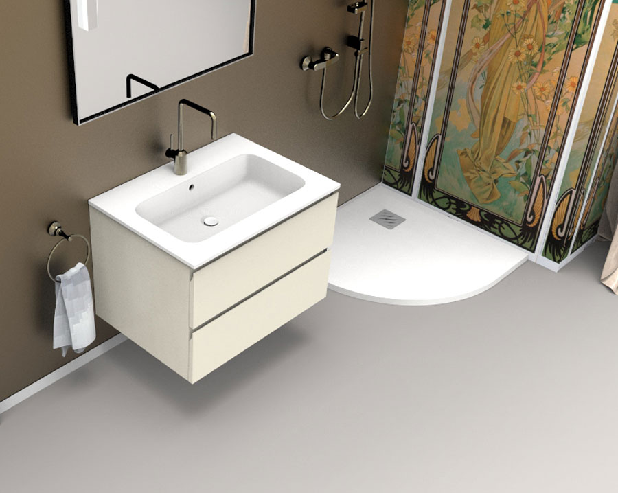 Mobile sottolavabo bagno sospeso per lavabo da incasso