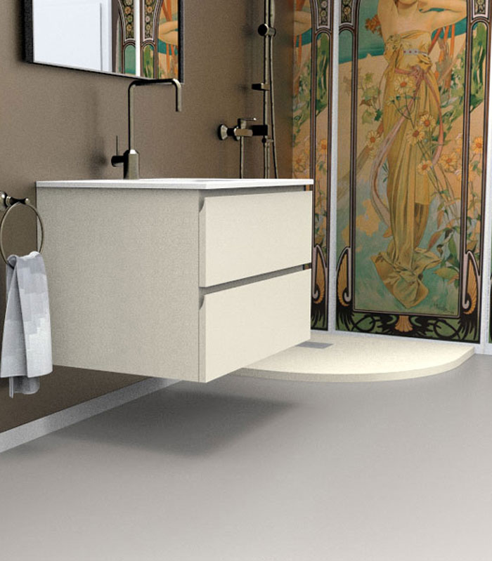 Mobile sottolavabo bagno sospeso per lavabo da incasso
