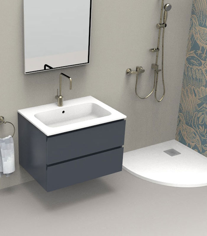 Mobile sottolavabo bagno sospeso per lavabo da incasso