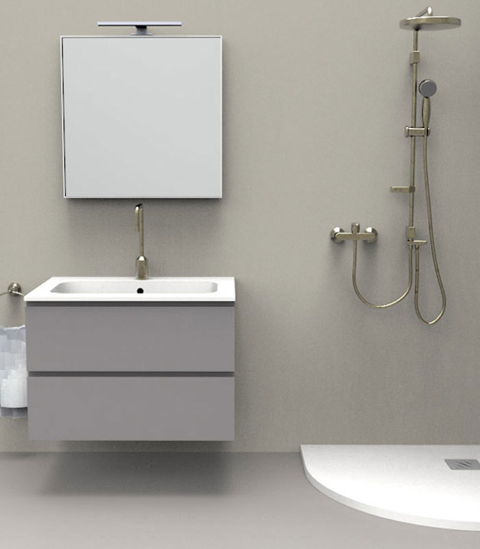Mobile sottolavabo bagno sospeso per lavabo da incasso