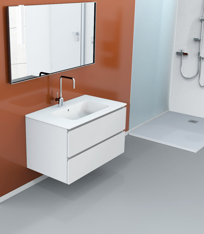 Mobile sottolavabo bagno sospeso per lavabo da incasso