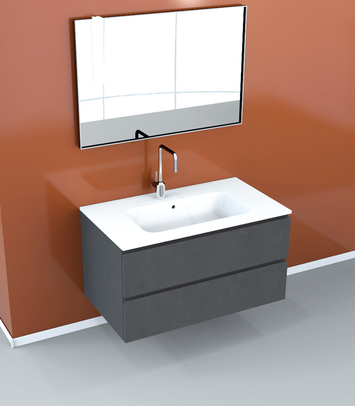Mobile sottolavabo bagno sospeso per lavabo da incasso