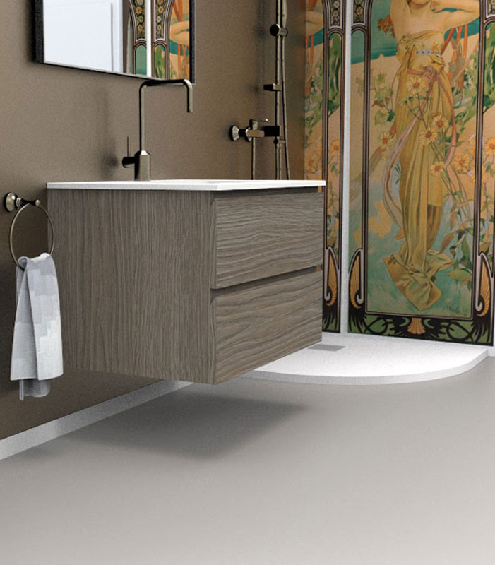 Mobile sottolavabo bagno sospeso per lavabo da incasso
