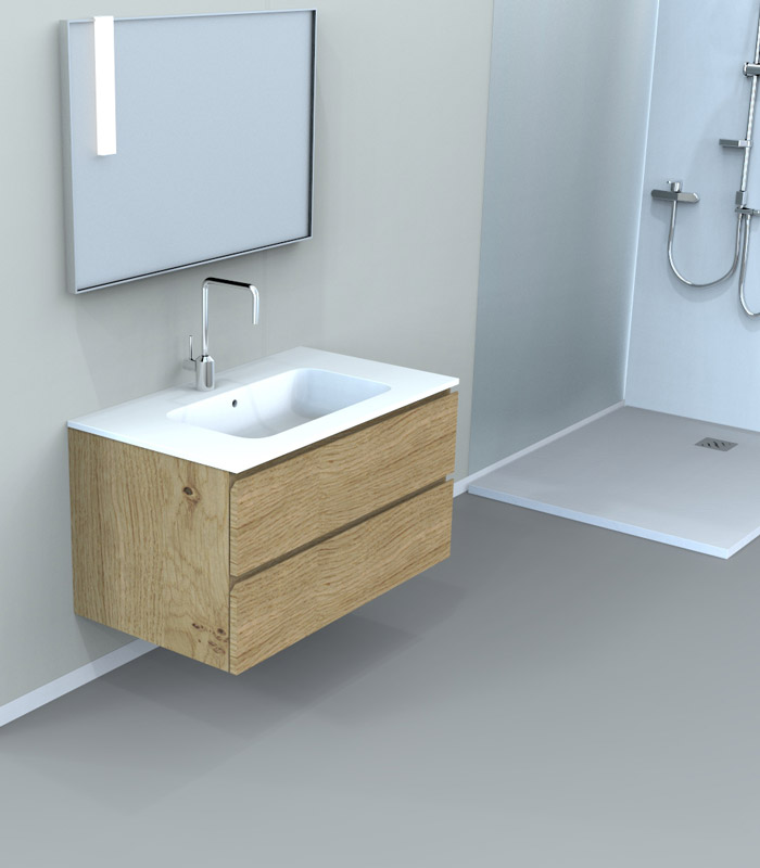 Mobile sottolavabo bagno sospeso per lavabo da incasso