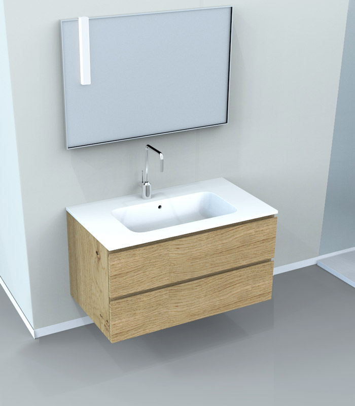 Mobile sottolavabo bagno sospeso per lavabo da incasso