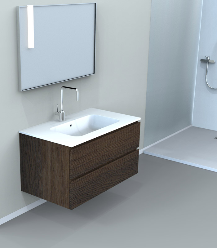 Mobile sottolavabo bagno sospeso per lavabo da incasso